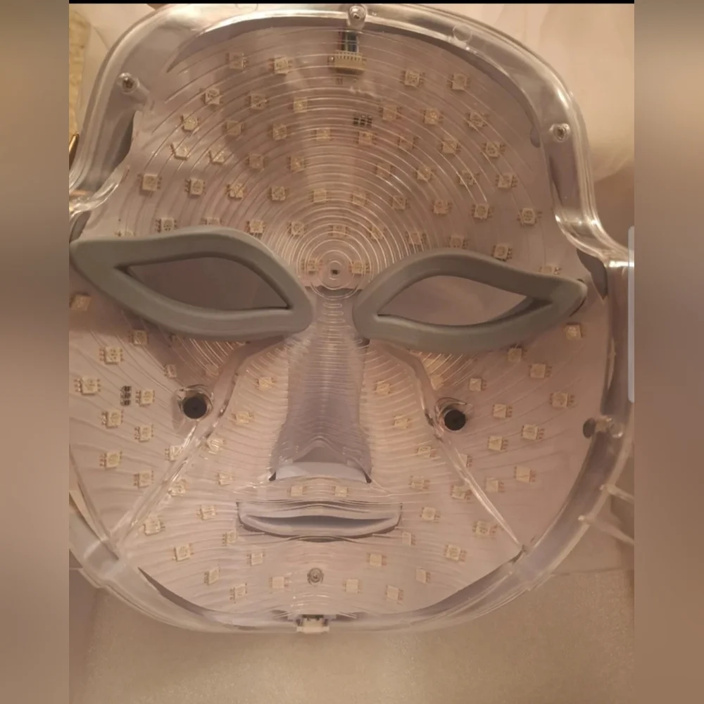 Colors LED Face Mask, Rechargeable EMS Periocular Fever Shield Tender Skin